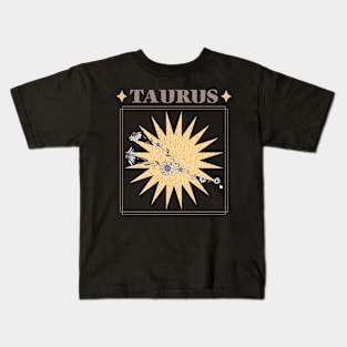 Floral Zodiac: Astrology Sign Taurus Kids T-Shirt